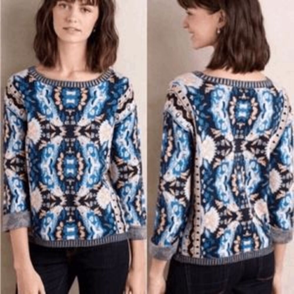 Anthropologie MOTH Cabine Kaleidoscope Sweater XS